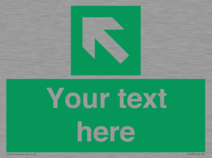 Custom Arrow Top Left Sign